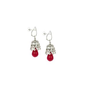The Ruby Flower Earrings