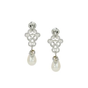 Onyx and Pearl Earrings